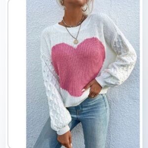 New SHEIn pink heart 🩷 sweater